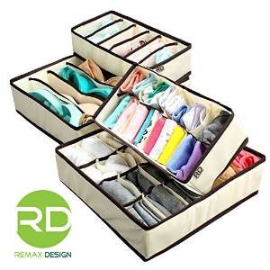 超低价！Remax Design 内衣袜子分类收纳盒 4个装