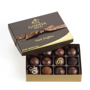 pc. dark chocolate truffles   godiva