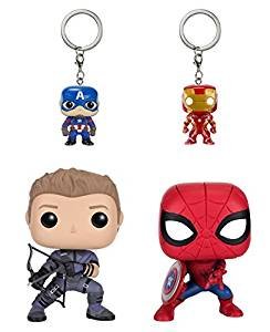 marvel: civil war hawkeye spiderman, iron man & captain america