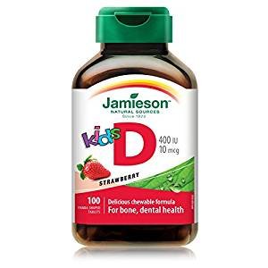 Jamieson 健美生 儿童维生素D,400IU,草莓口味,100片