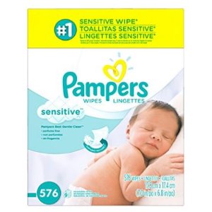 Pampers 敏感皮肤型婴儿湿巾, 576张