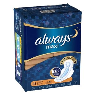 Always Maxi 夜用护翼卫生巾28片x 2包