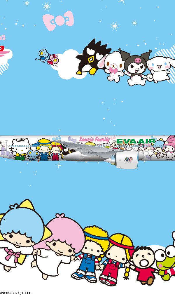 长荣航空hello kitty彩绘飞机航班介绍 满满少女心 - 北美省钱快报