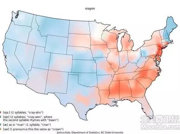 美国各地地区不同口音\/用词差很多!