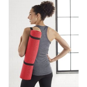 AmazonBasics 1/4-Inch 防滑瑜伽垫，红色