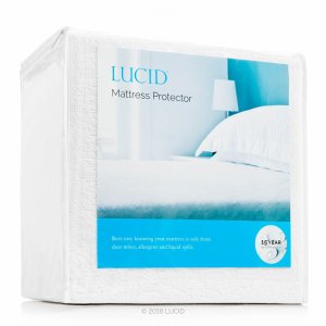 史低！LinenSpa Lucid Premium 防水、防螨防过敏床垫保护套（Queen）