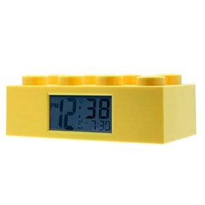LEGO 9002144 黄色塑料积木造型闹钟