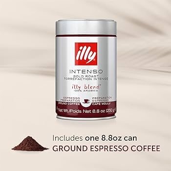 illy 深烘阿拉比卡豆意式咖啡粉 可可&干果香味 回味浓郁