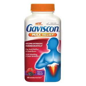 Gaviscon 可咀嚼的发泡抗酸片50片 有效缓解胃酸反流