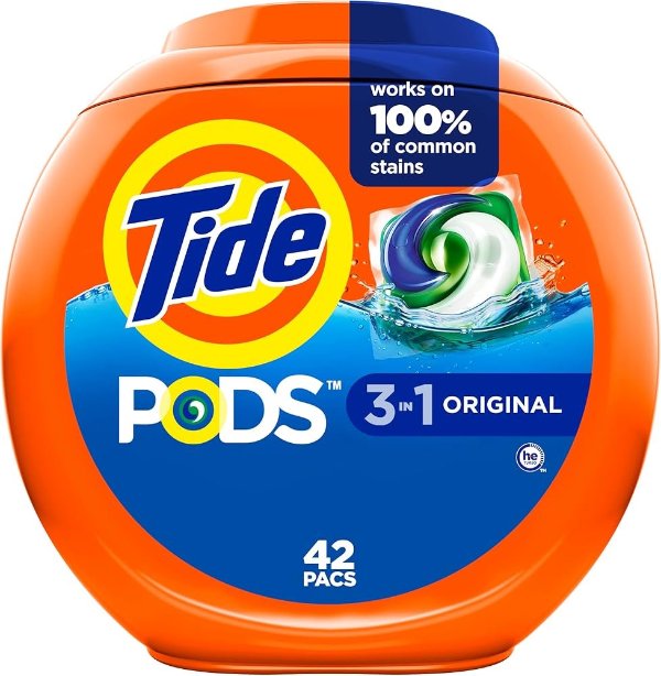 Tide PODS 三合一洗衣球 42个装 超强清洁去污能力