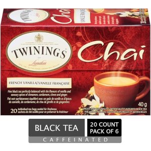 Twinings Chai 法国香草咸味红茶包 20支(6 包)