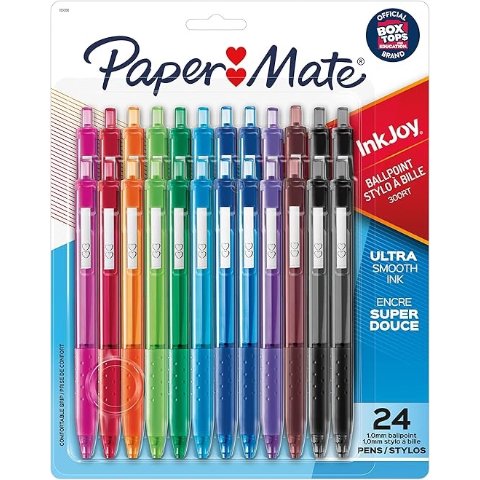 🥬白菜价🥬：Paper Mate® InkJoy® 300RT 伸缩彩色圆珠笔24支