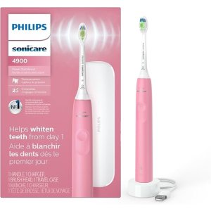 💥史低价💥：Philips 飞利浦 超声波4900系列 电动牙刷 草莓粉