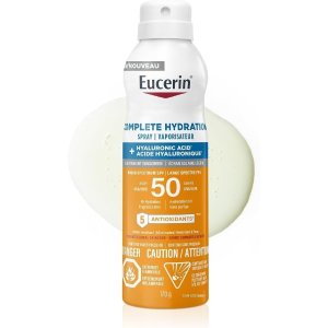 闪购：Eucerin SPF 50 透明质酸防晒喷雾170g 低敏保湿无香防水！