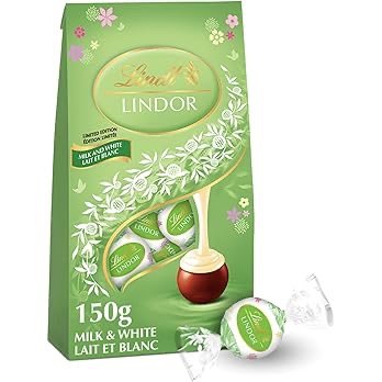 Lindt Lindor 春日郁金香限定包装 牛奶+白巧克力松露 150g