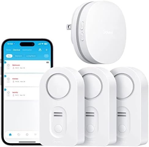 Govee WiFi 智能家居漏水监测3个装 水管爆裂早知道