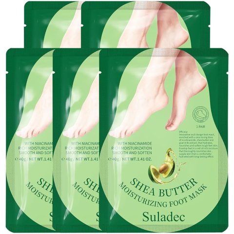 SULADEC 男女通用 乳木果油与山羊奶足膜5对 滋养保湿