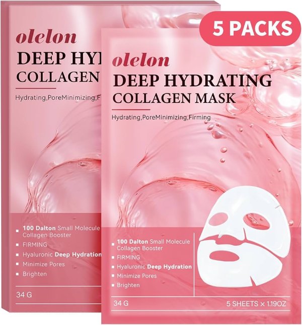 OLELON 韩国胶原蛋白面膜 5片装