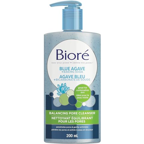 Biore 毛孔清洁 蓝色龙舌兰+小苏打 200ml 适合敏感肌 混合型皮肤
