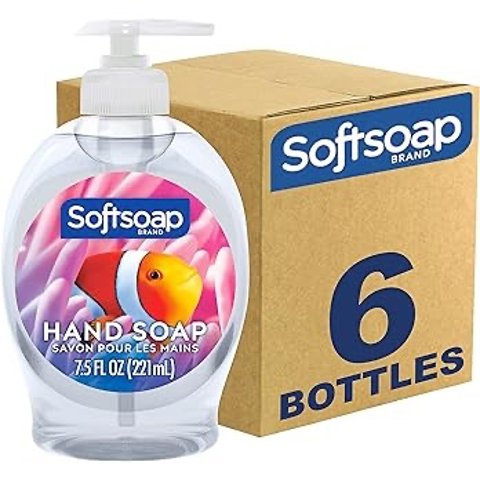 $11.4Softsoap 液体洗手液 水族/芦荟两款 221 mL x 6件 折合$2/瓶