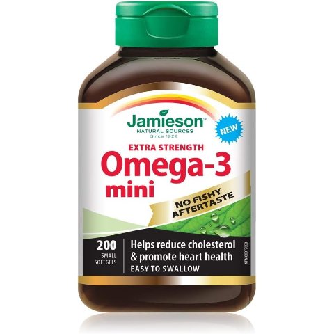 Jamieson Omega-3 无腥味强效迷你鱼油胶囊 200粒 好吞咽