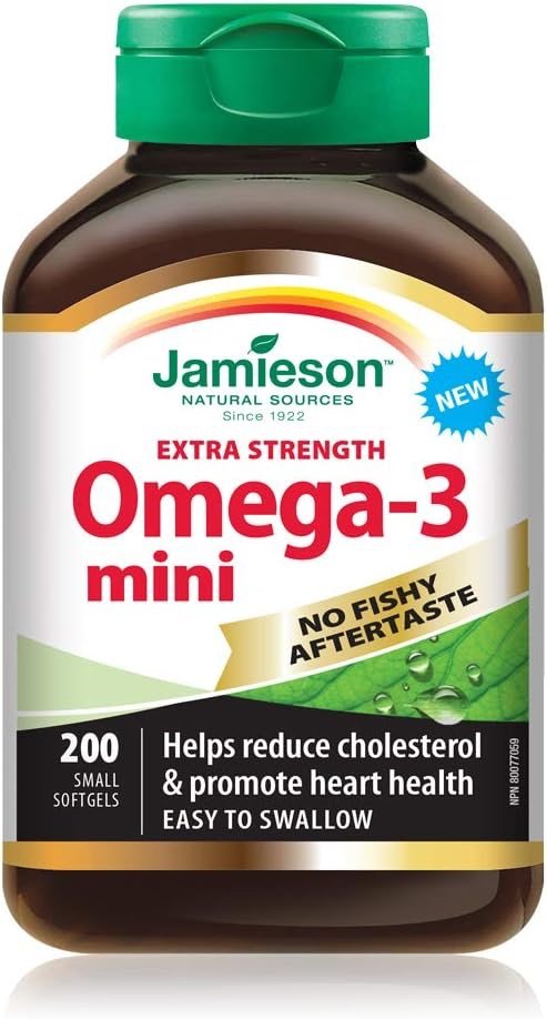 Jamieson Omega-3 无腥味强效迷你鱼油胶囊 200粒 好吞咽