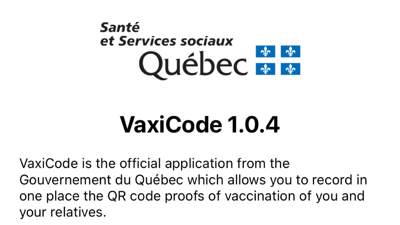 魁北克省疫苗护照VaxiCode