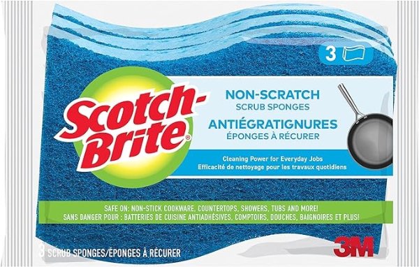 Scotch-Brite 防刮清洁洗碗海绵3个 