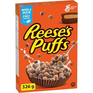 Reese's Puffs 巧克力+花生双拼泡芙麦片 326g