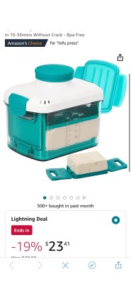 Adjustable Vegan Tofu Presser to Speed up Removing Water from Silken, Firm,  and Extra Firm Tofu in 10-30mins without Crack - BPA Free