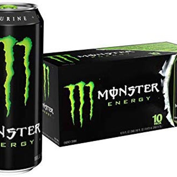 65 monster energy drink, green, original, 16 ounce (pack of 20)