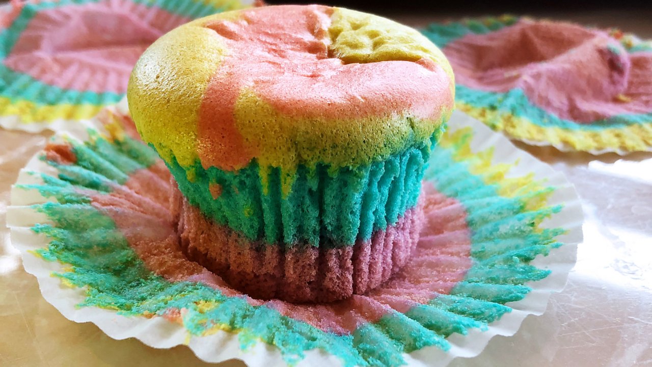 彩虹🌈鸡蛋糕