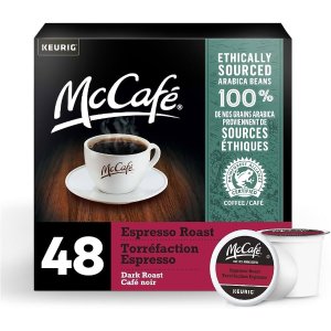 💥史低价💥：McCafe 阿拉比卡 浓缩中度烘焙K杯 48包 不含咖啡因