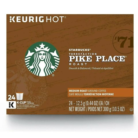 Starbucks Pike Place 深烘胶囊咖啡 24个装 坚果可可风味