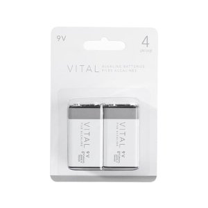 🥬白菜价🥬：Vital 9V 碱性电池 4块装 烟雾报警器可用 囤着准没错！