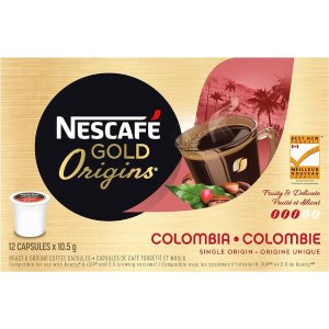 $5 couponNESCAFÉ 金牌中烘哥伦比亚咖啡胶囊 12颗
