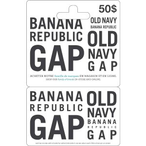 闪购：GAP | Banana Republic | Old Navy 礼品卡 实体店和线上通用