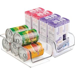 iDesign 透明储物盒 2件装 用于收纳食品饮料