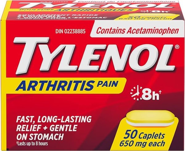 Tylenol 泰诺关节炎疼痛缓释胶囊 50片装 感冒药40片