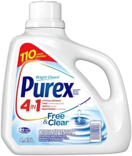 Purex 4合1 亮白浓缩洗衣液 4.43L 敏感肌专用