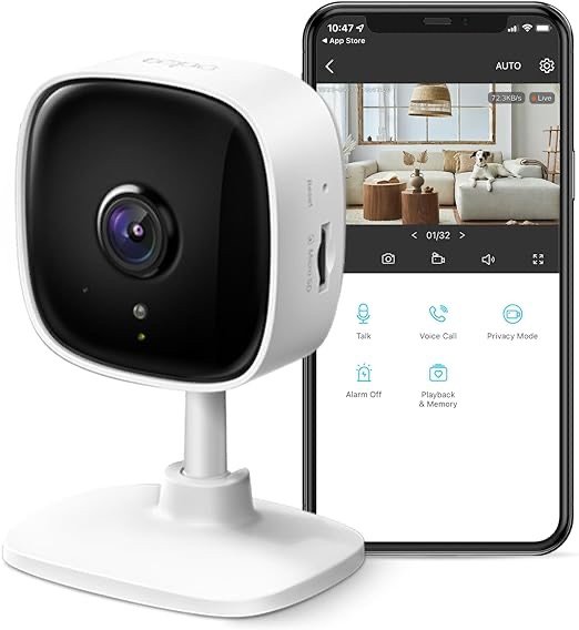 TP-Link Tapo 2K 室内家庭安全 WiFi 摄像头 长达30英尺夜视