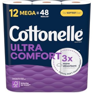 Cottonelle 强韧超柔卫生纸 12个巨型卷=48个普通卷、3倍强韧