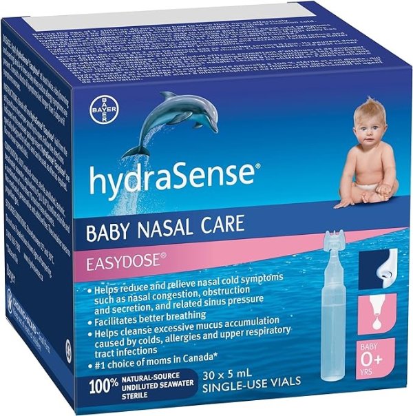 HydraSense 宝宝生理盐水5ml x 30支 独立包装 卫生方便