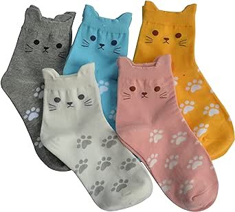 Jeasona 猫猫短袜 5双，$3.4/双