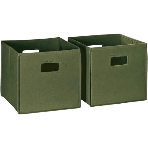RiverRidge 折叠储物箱橄榄色 2个装