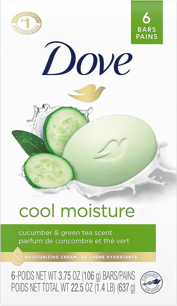 Dove 黄瓜&绿茶味道香皂 106g x 6个装 