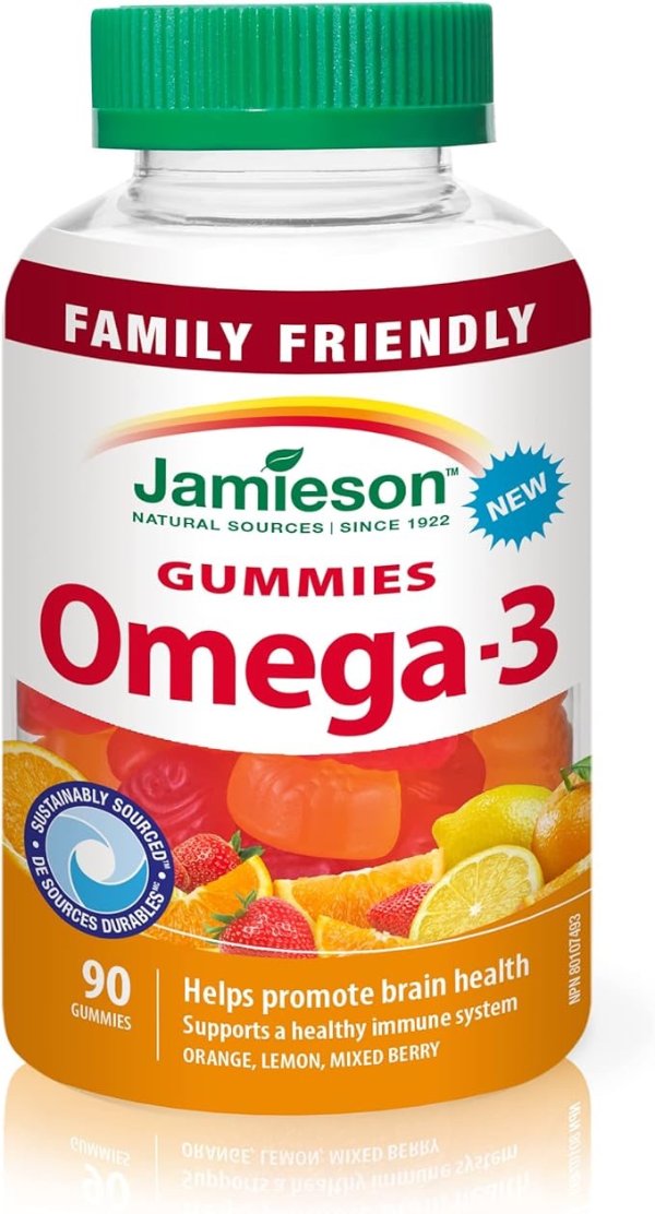 Jamieson 健美生 Omega-3 果味软糖 90粒 儿童好接受