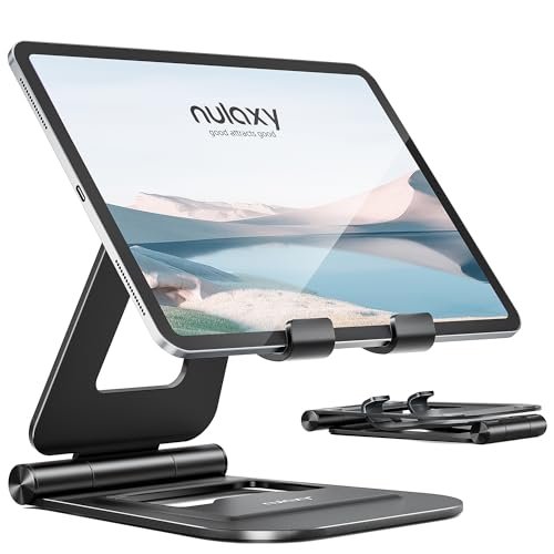 Nulaxy 铝制双折叠 iPad 支架 方便可调节 坚固又耐用