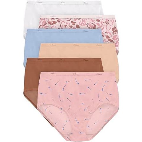Hanes 女士纯棉内裤 6条 $1.99/条