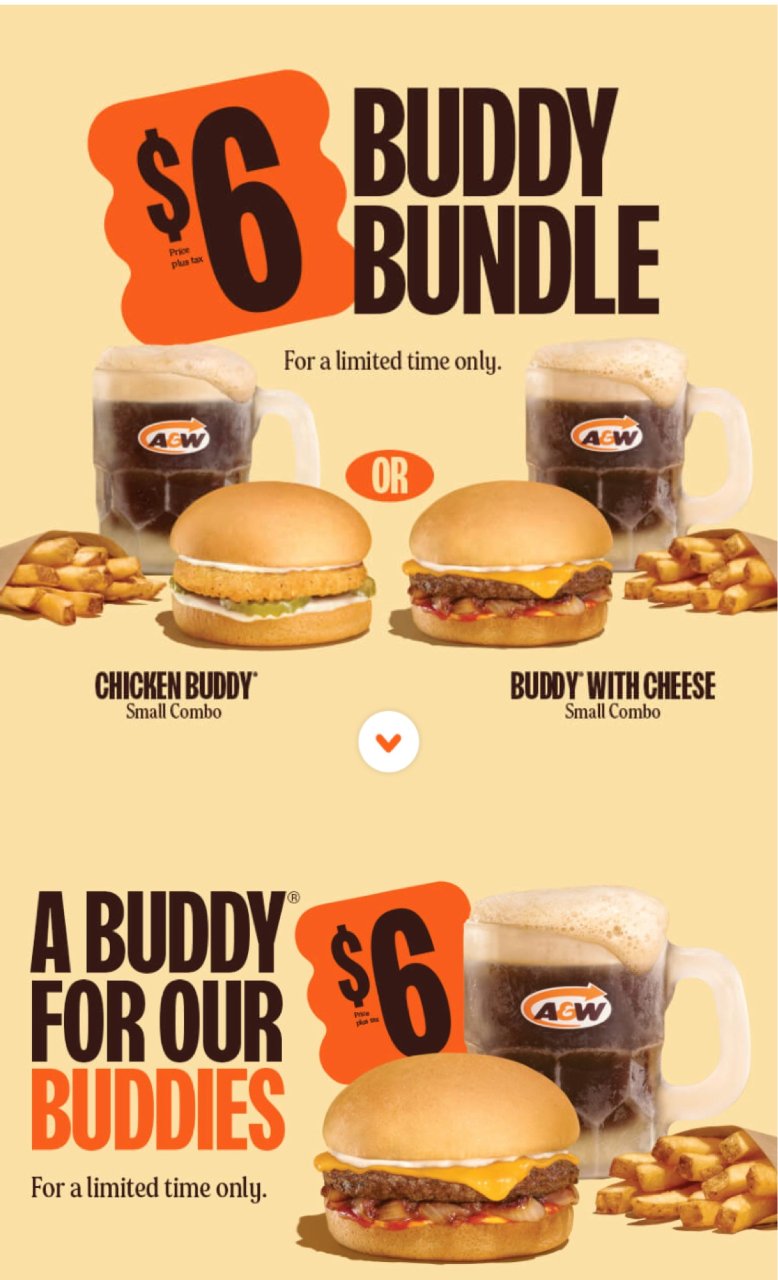 A&W🍔限时套餐💥仅6🔪还能免税🤩...